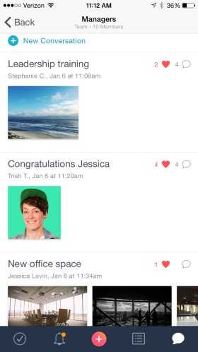 asana ios conversations