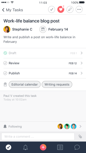 asana ios task details