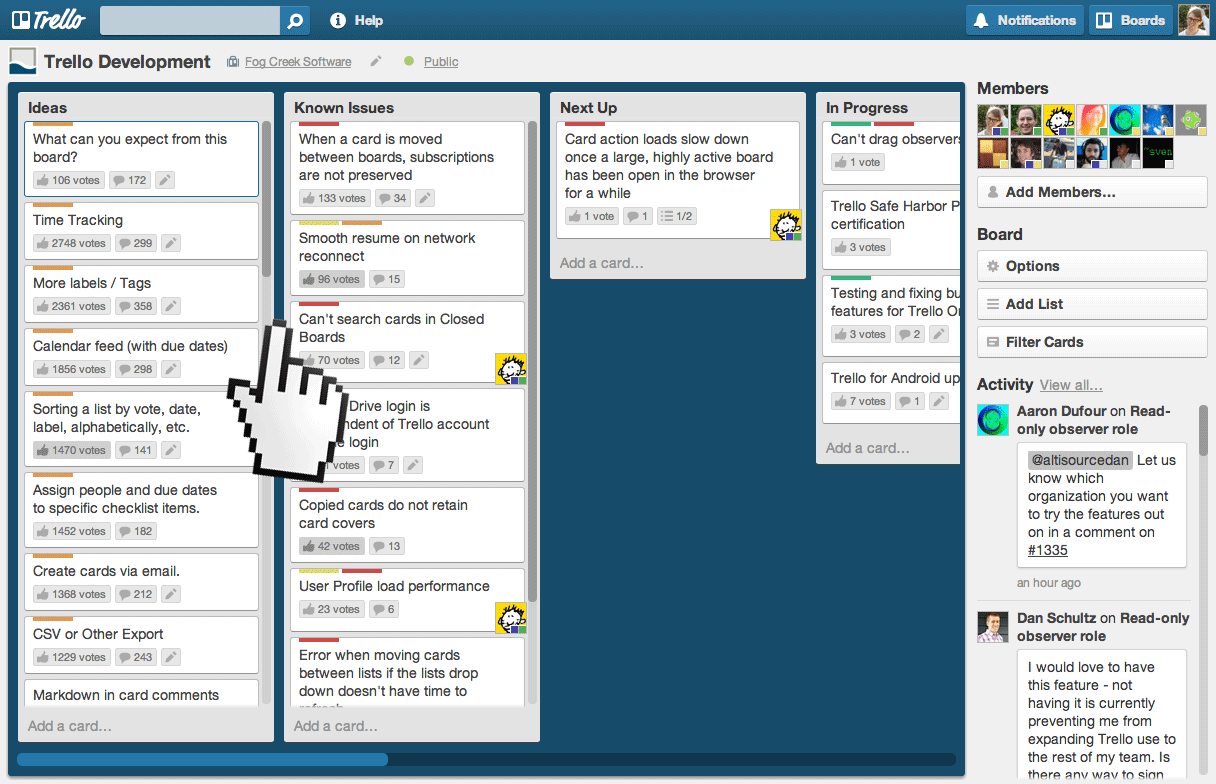 scrum board trello example