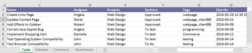 Excel export bridge24_4