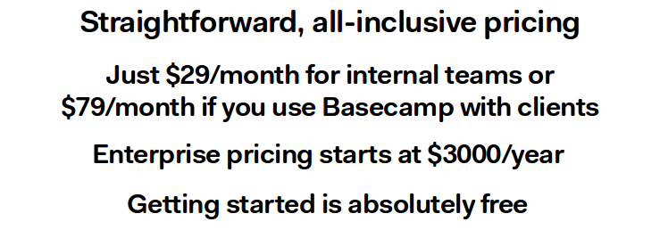 basecamp 3 pricing