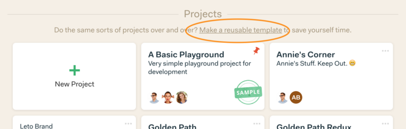 basecamp 3 projects