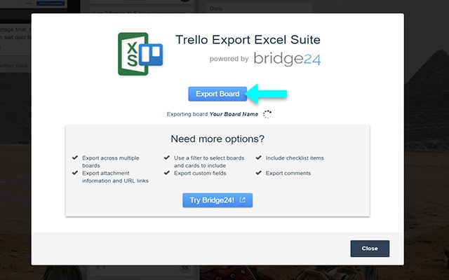 Trello выгрузка в excel