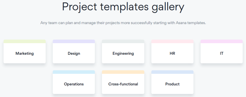 Asana Launches Project Templates Gallery New Templates Added