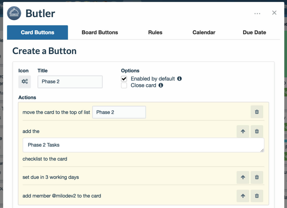 butler trello automation built