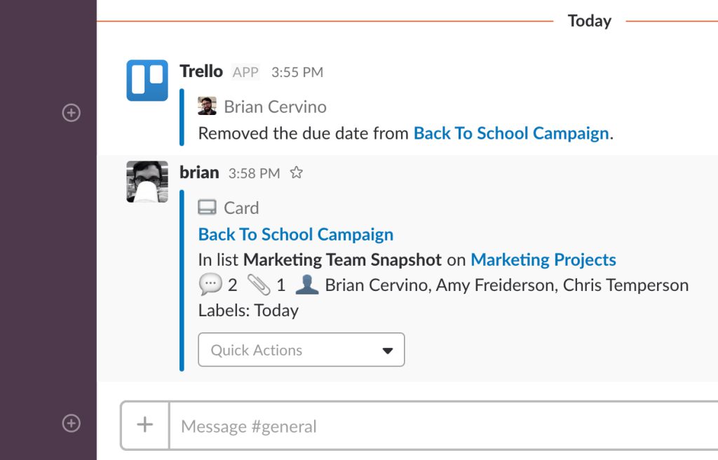 How to create a Trello card from a saved Slack message