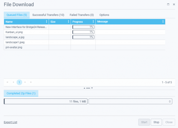 Download backuped log files